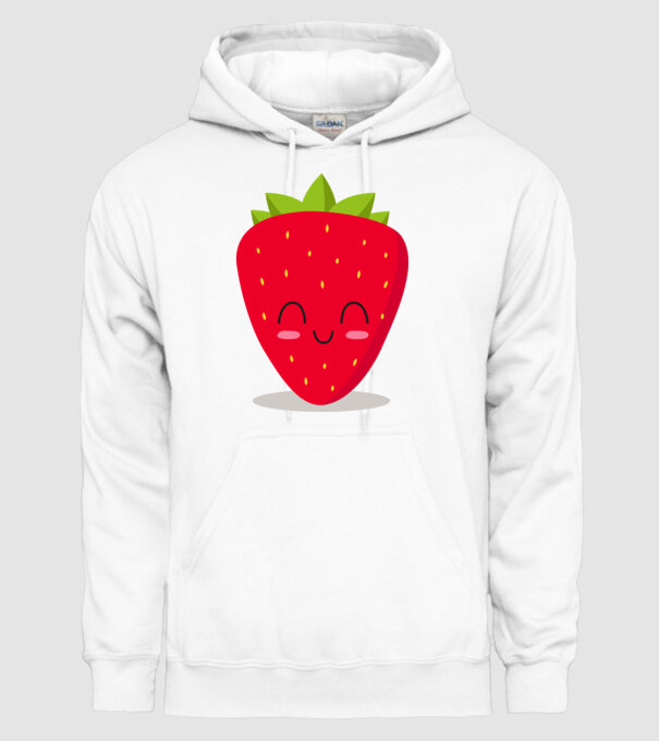 Căpșuni model alb pe tricou
