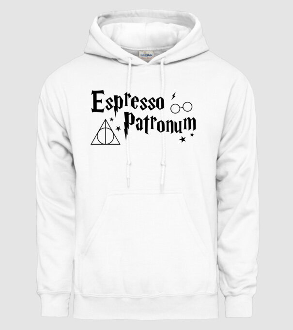 Espresso patronum model alb pe tricou