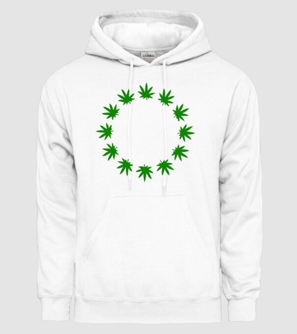 Euro marihuana model alb pe tricou