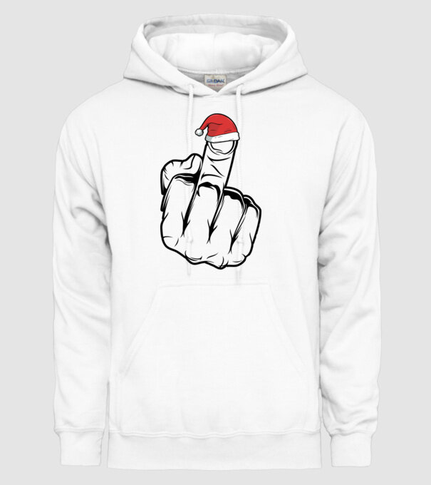 f u christmas model alb pe tricou