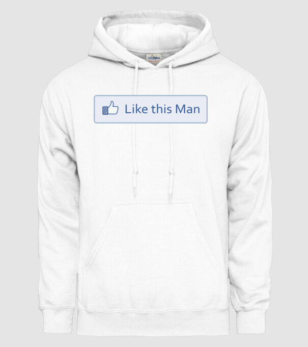 Like this man model alb pe tricou
