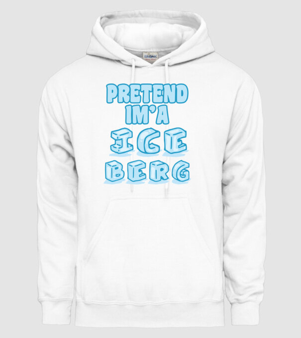 Iceberg carnaval model alb pe tricou