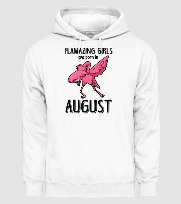 Flamazing girls are born in august black model alb pe tricou