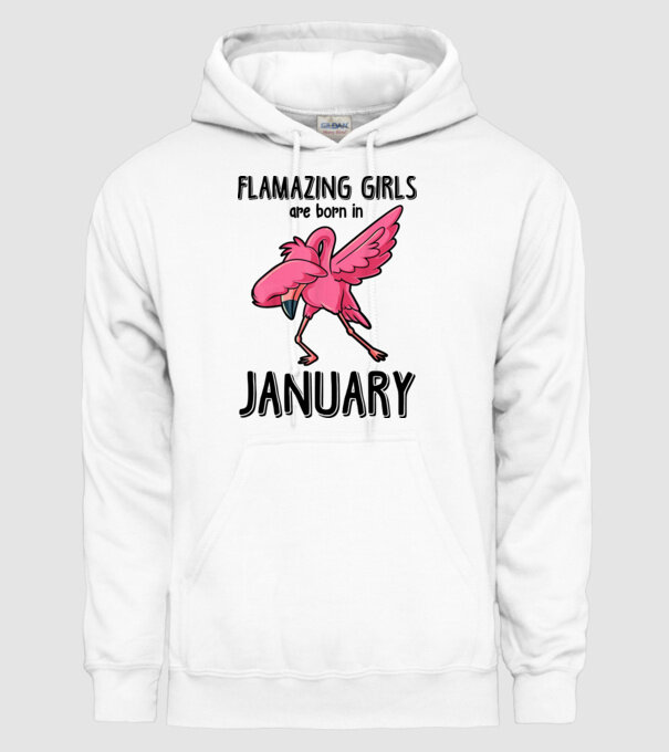 Flamazing girls are born in january black model alb pe tricou