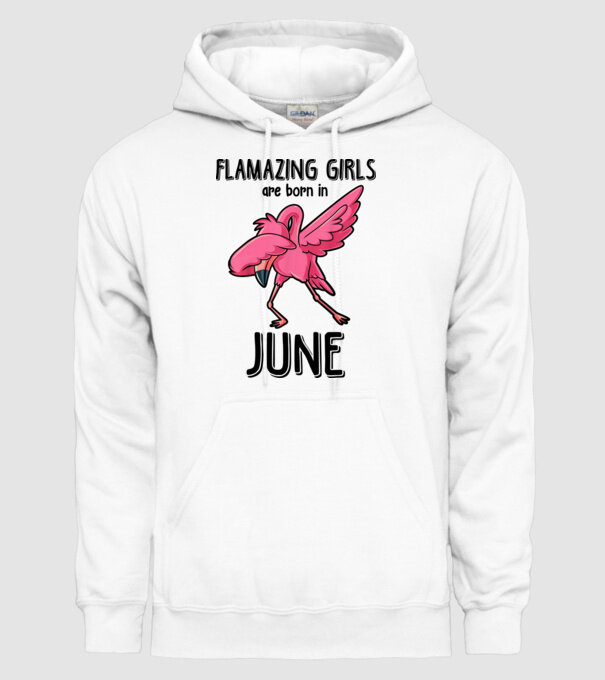 Flamazing girls are born in june black model alb pe tricou