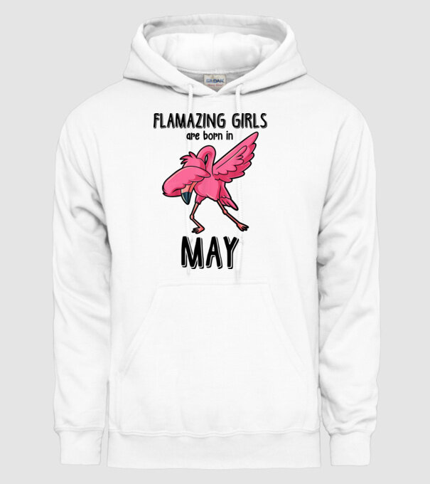 Flamazing girls are born in may black model alb pe tricou