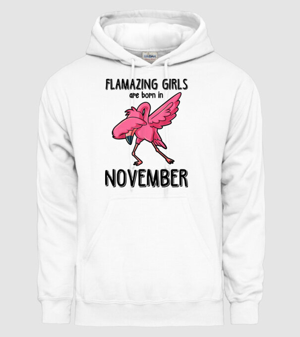 Flamazing girls are born in november black model alb pe tricou