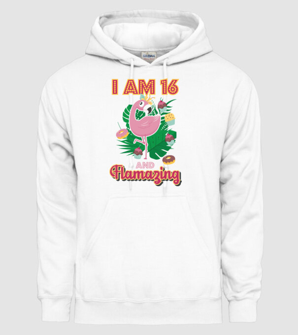 FLAMAZING Birthday 16 Years old model alb pe tricou