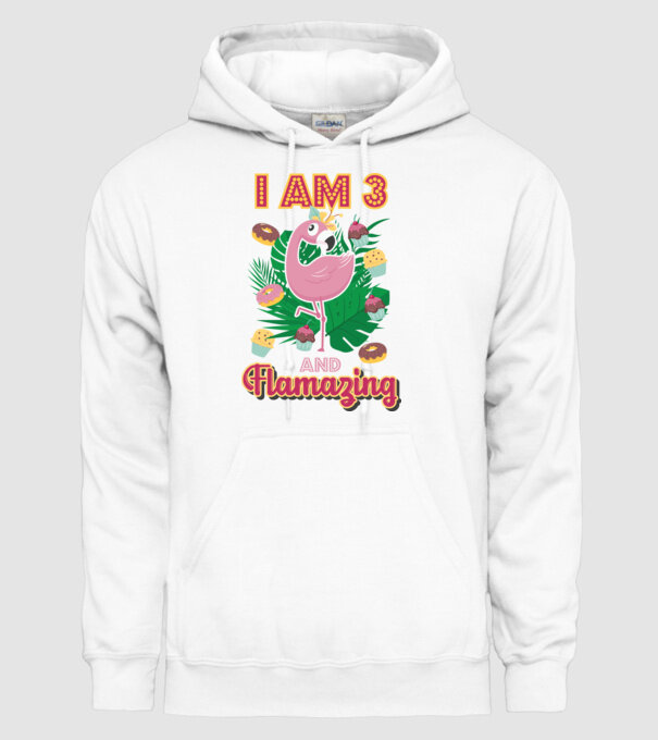 FLAMAZING Birthday 3 Years old model alb pe tricou
