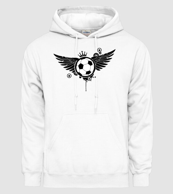 Aripă fotbal model alb pe tricou
