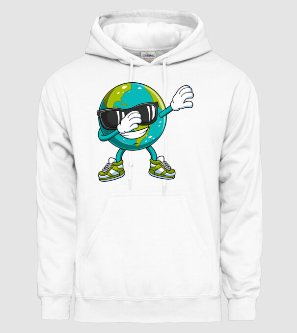 Pământ DAB Ziua Pământului model alb pe tricou