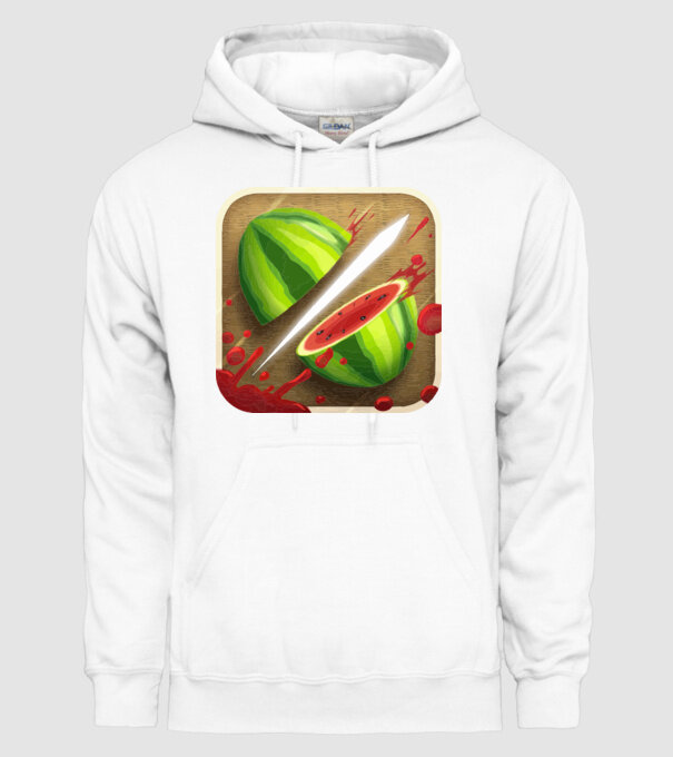 Fruit Ninja Icon model alb pe tricou