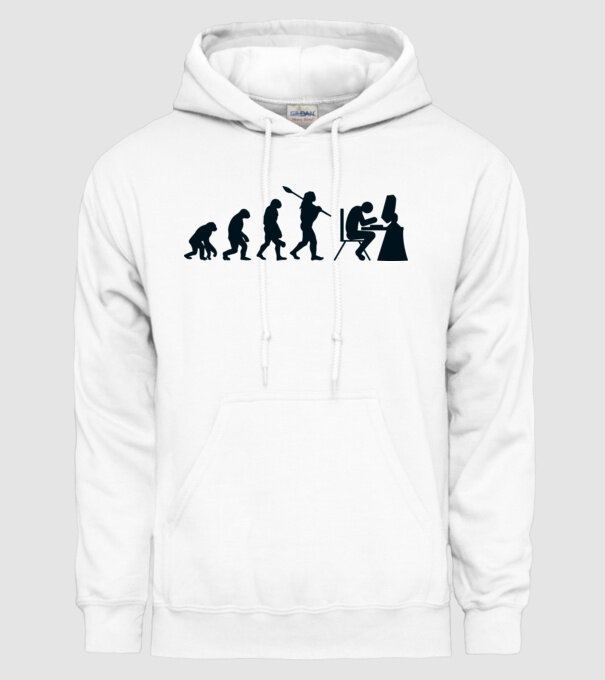 Game evolution model alb pe tricou