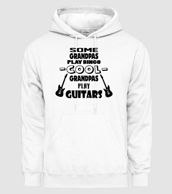 Bunic chitarist model alb pe tricou