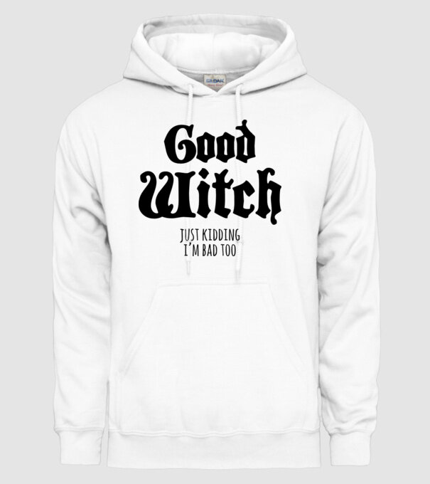 Good Witch tricou cuplu model alb pe tricou