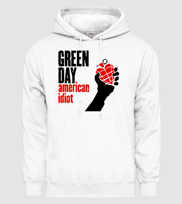 Greenday model alb pe tricou