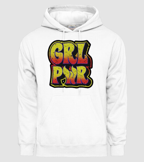 Girl power model alb pe tricou