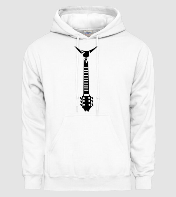 Guitar Tie model alb pe tricou