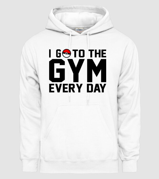 Gym every day model alb pe tricou