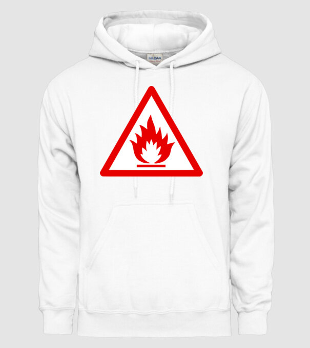 Inflamabil model alb pe tricou