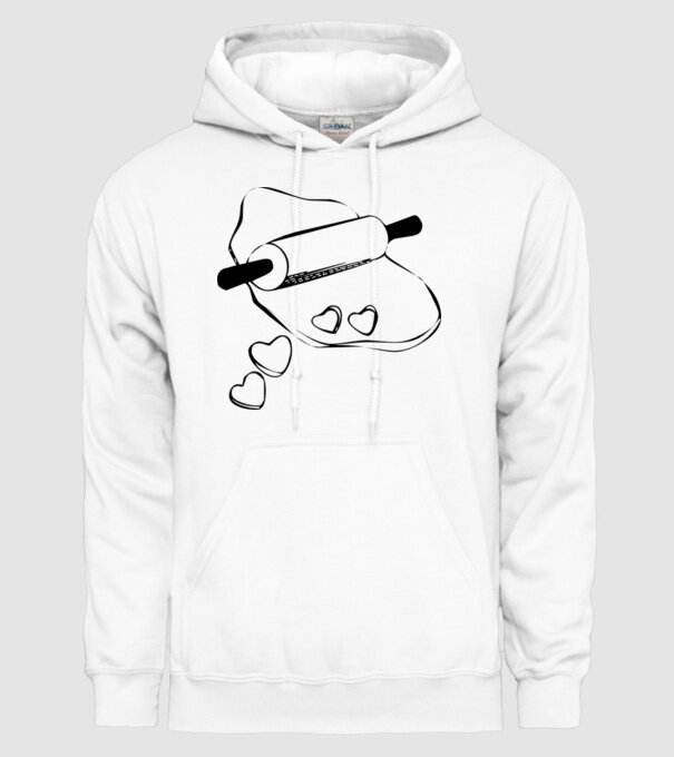 Inimă Frământată model alb pe tricou
