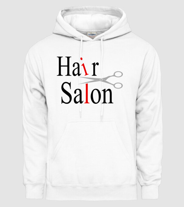 Hair Salon model alb pe tricou