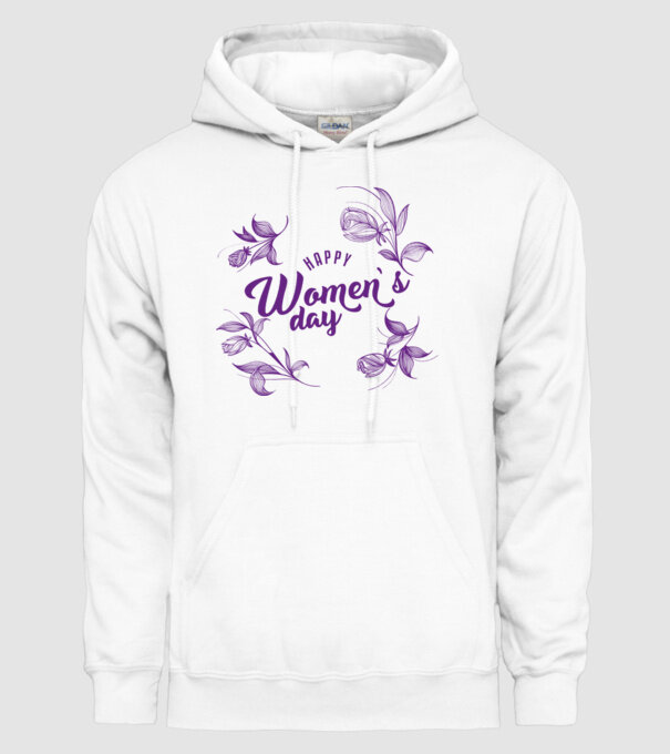 'Happy women''s day' model alb pe tricou