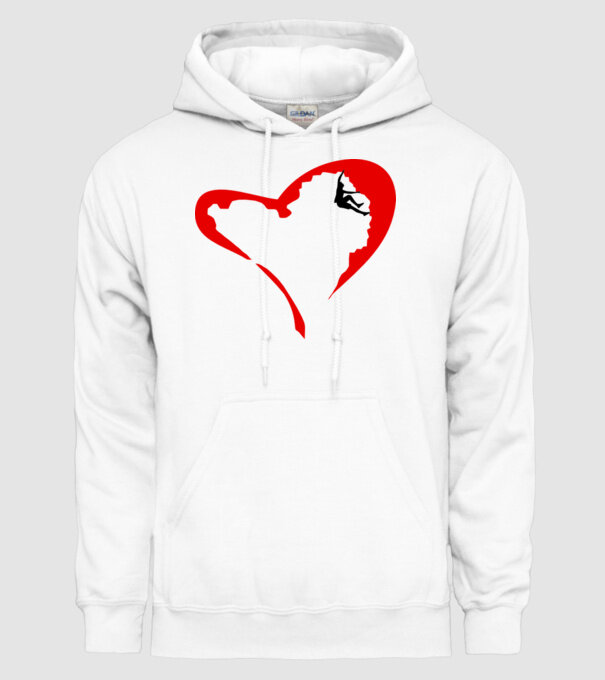 heartclimb model alb pe tricou