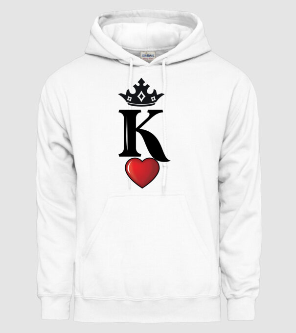 Cuplu HeartKing model alb pe tricou