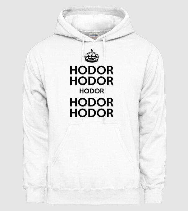 Hodor model alb pe tricou