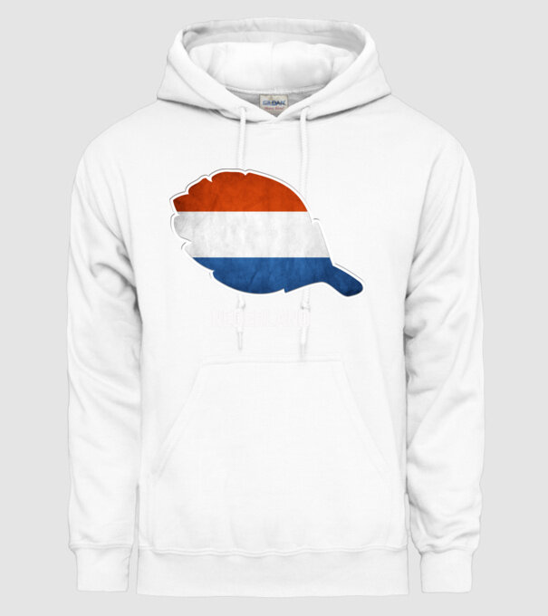 Steag olandez model alb pe tricou