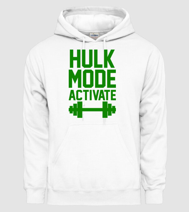Hulk mode model alb pe tricou