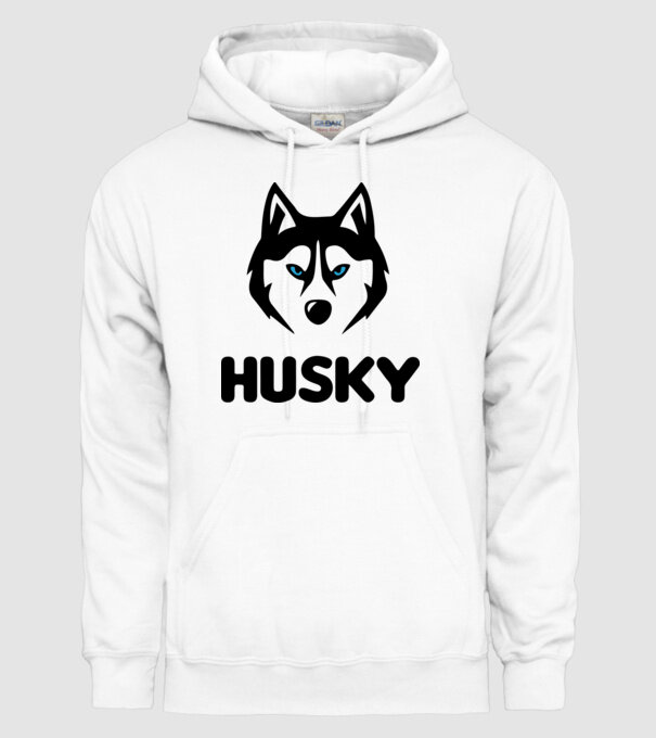 Husky băiat model alb pe tricou