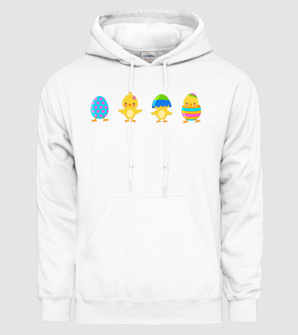 Paște numai pui model alb pe tricou