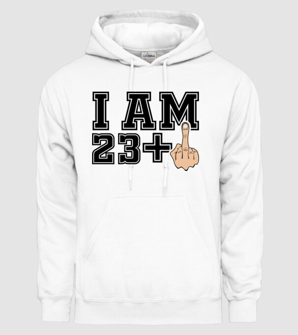 Funny Birthday I am 23 model alb pe tricou