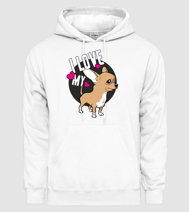I love my Chihuahua model alb pe tricou