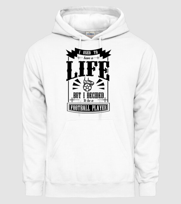 I used to have a life FOTBALIST model alb pe tricou