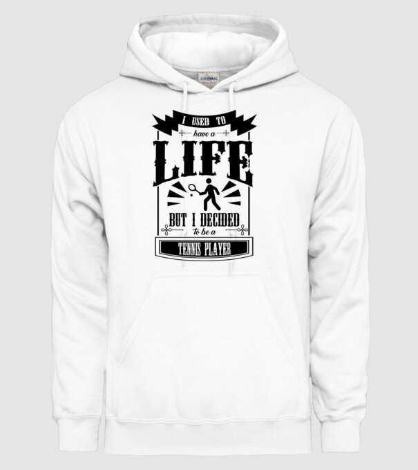 I used to have a life JUCĂTOR TENIS model alb pe tricou