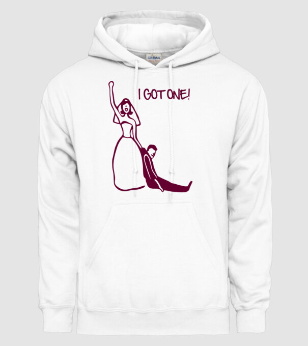 i got one model alb pe tricou