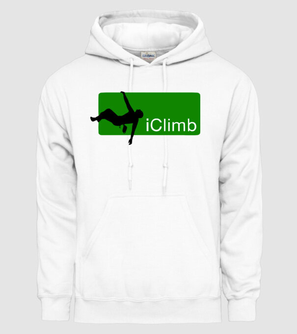 iClimb model alb pe tricou