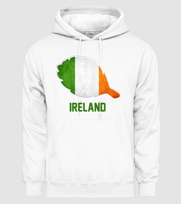 Steag irlandez model alb pe tricou