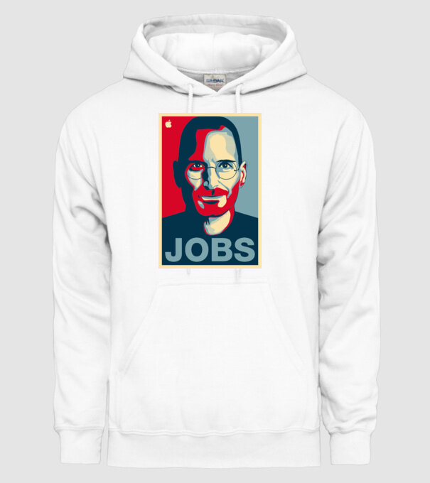Jobs pop art model alb pe tricou