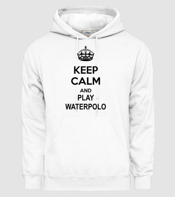 Keep Calm and play waterpolo model alb pe tricou