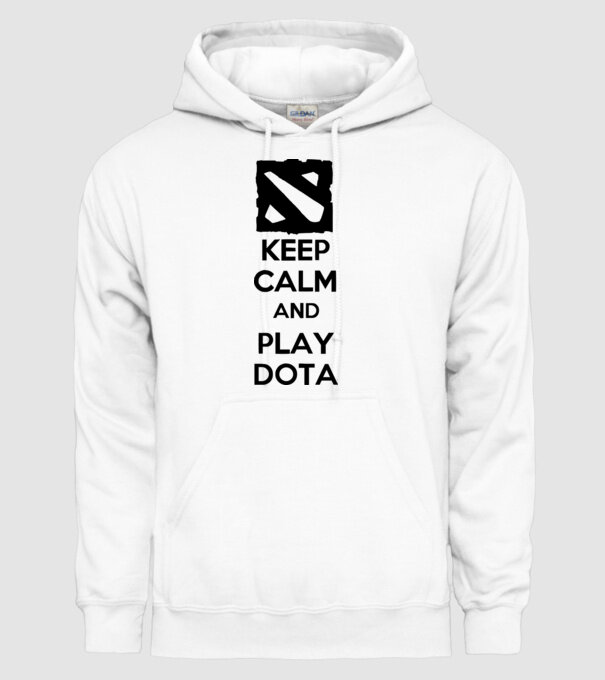 keep calm play dota model alb pe tricou