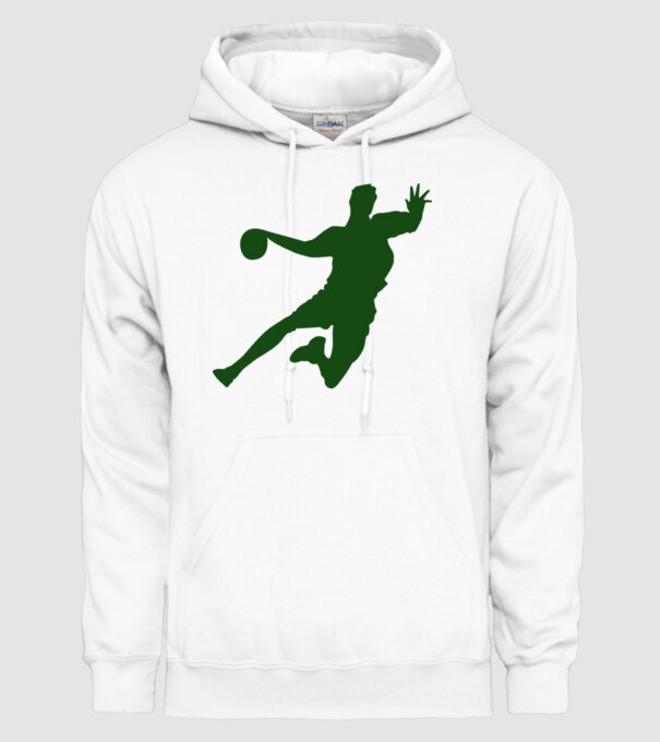 Voleibalist model alb pe tricou