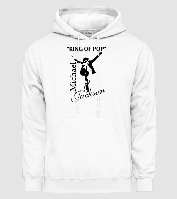 King Of Pop model alb pe tricou