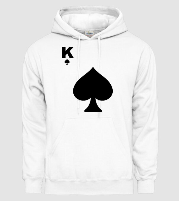 Rege model alb pe tricou