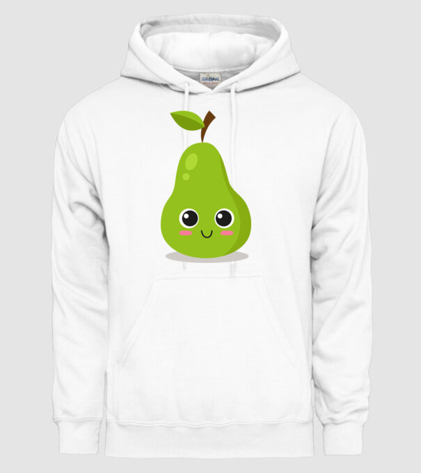 Pere model alb pe tricou