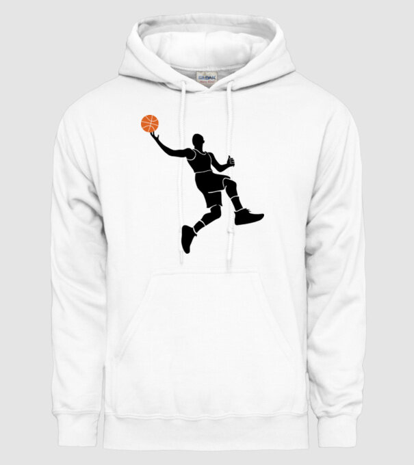 Baschet model alb pe tricou