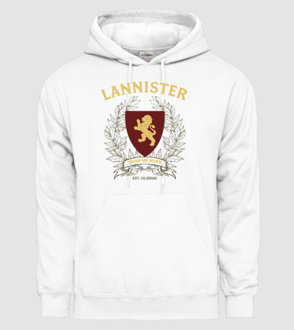 Lannister model alb pe tricou